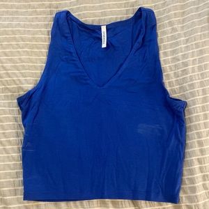 A royal blue tank top. Very soft. A size small